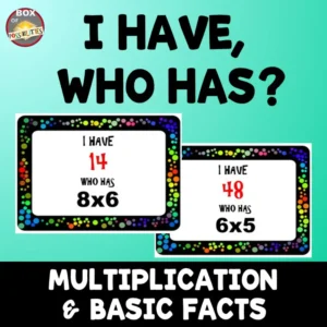 I Have Who Has Multiplication and Basic Facts Maths Game