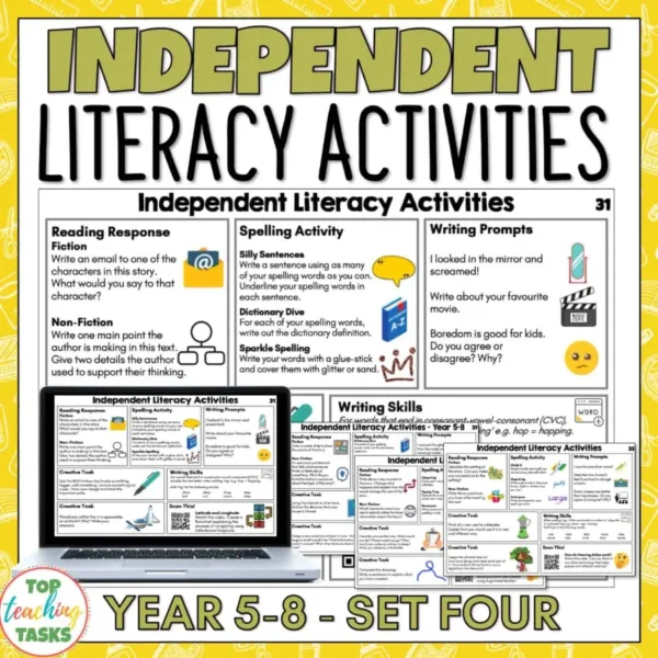 Independent-Literacy-Activities-Set-4-Year-5-8