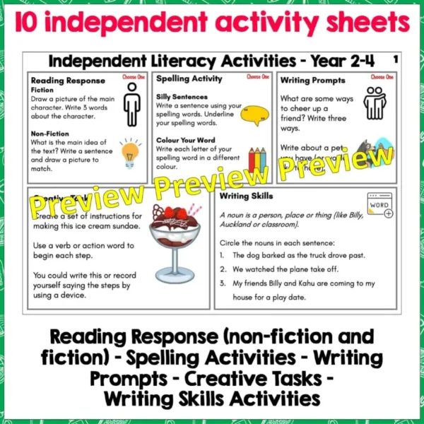 Independent-Literacy-Activities-Year-2-4-1 Independent-Literacy-Activities-Year-2-4-1
