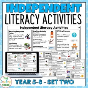 Independent Literacy Activities Year 5-8 Set Two