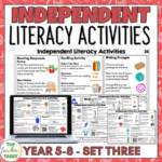Independent-Literacy-Activities-year-5-8-Set-three