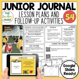 Junior Journal 54 Follow Up Activities