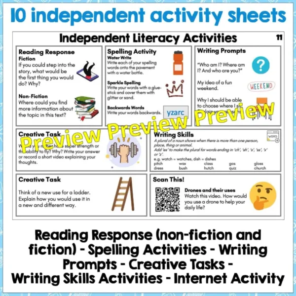 Literacy-Activities-Year-5-8 Literacy-Activities-Year-5-8