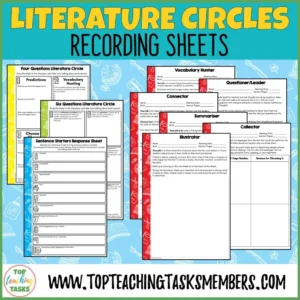 Literature Circle Recording Sheets
