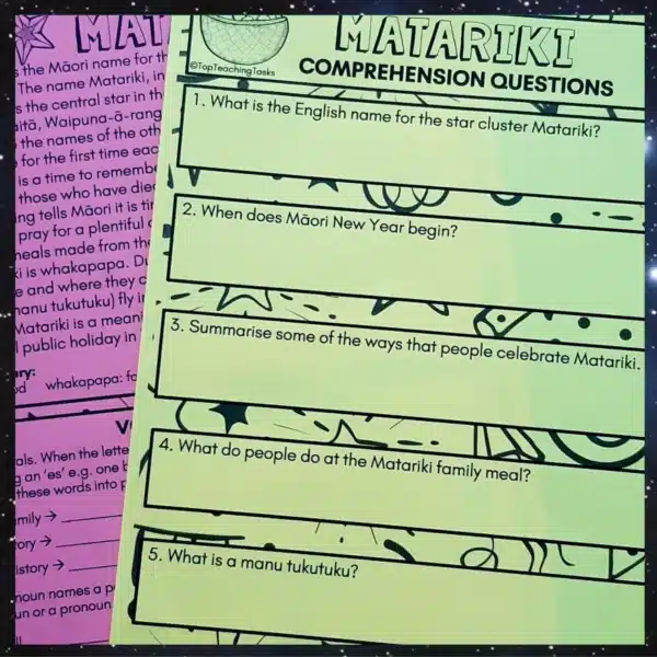 Matariki-Reading-Comprehension-and-Literacy-Activities-Year-4-d Matariki-Reading-Comprehension-and-Literacy-Activities-Year-4-d
