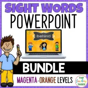 Sight Words PowerPoint Presentations Magenta to Orange Levels