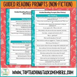 Non-Fiction Guided Reading Prompts