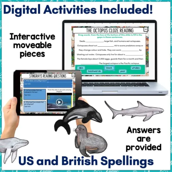 Ocean-Creatures-Reading-Comprehension-Activities-3 Ocean-Creatures-Reading-Comprehension-Activities-3