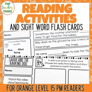 Orange Level 15 PM Readers Follow Up Activities