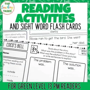 Green Level 13 PM Readers Follow Up Activities