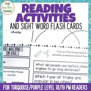Turquoise/Purple Level 18-19 PM Readers Follow Up Activities - Big Machines