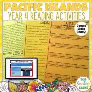 The Pacific Islands Reading Comprehension Activities for Year 4