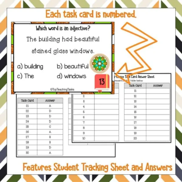 Parts-of-Speech-Multichoice-Task-Cards-b Parts-of-Speech-Multichoice-Task-Cards-b