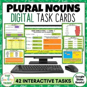 Plural Nouns Digital Activities for Google Classroom