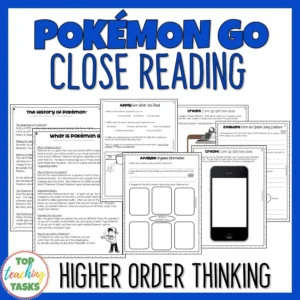 Pokemon Go Reading Comprehension Passages and Questions