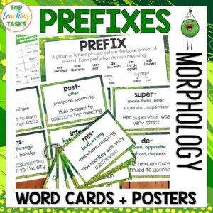Prefix Word Wall Vocabulary Cards and Posters