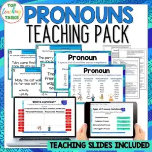 Pronouns Teaching Pack - Grammar Print and Digital Activities