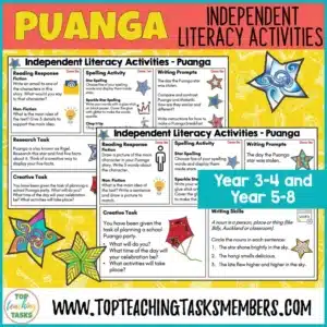 Puanga Independent Literacy Activities