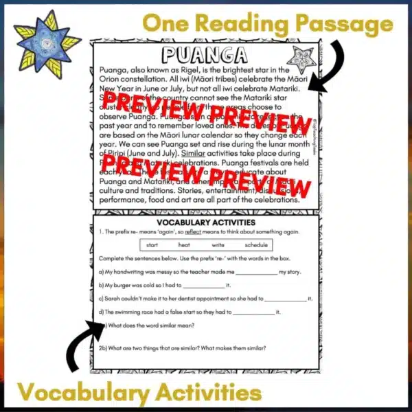 Puanga-Reading-Activities-Year-3-4-a Puanga-Reading-Activities-Year-3-4-a