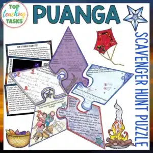 Puanga Reading Activity Scavenger Hunt Puzzle