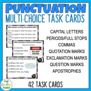 Punctuation Multi-Choice Task Cards