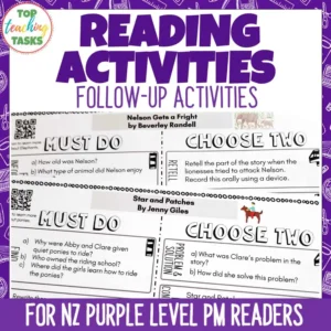 Purple PM Reader Activities Level 19 and 20