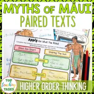 Maui Myths Paired Texts, Vocabulary, and Comprehension Activities