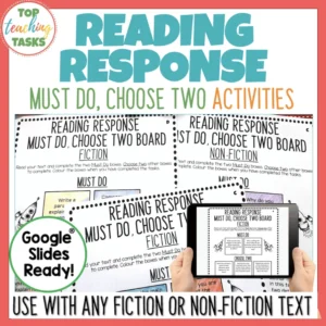 Reading Response Worksheets for Fiction and Non-Fiction Texts