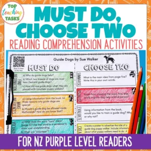 Ready to Ready Purple Level Reading Comprehension Activities