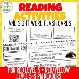 Red Level 5 PM Readers and Red/Yellow 5-6 PM Readers Follow Up Activities