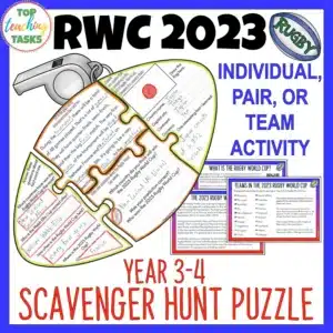 Rugby World Cup Scavenger Hunt Puzzle Poster - Year 3-4