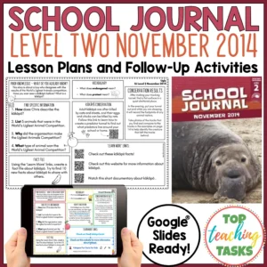 School Journal Level 2 November 2014 Follow Up Activities