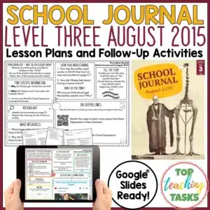 School Journal Level 3 August 2015 Follow Up Activities