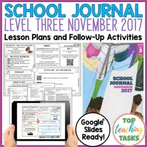 School Journal Level 3 November 2017 Follow Up Activities