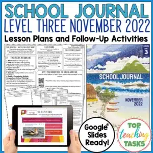 School Journal Level 3 November 2022 Follow Up Activities