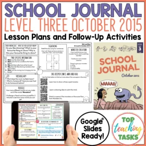 School Journal Level 3 October 2015 Follow Up Activities