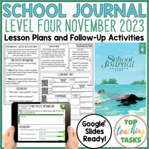 School Journal Level 4 November 2023 Follow Up Activities