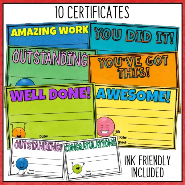 Classroom Certificates Classroom Certificates