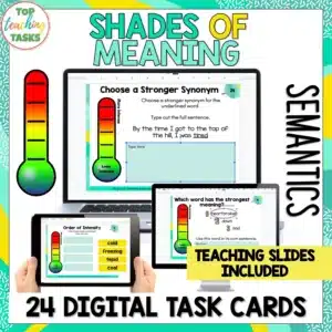 Shades of Meaning Digital Task Card Activities