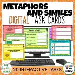 Similes and Metaphors Digital Task Cards