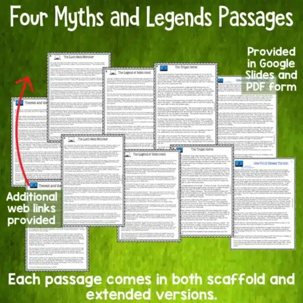 Myths and Legends Digital Activities Myths and Legends Digital Activities