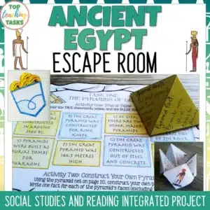 Ancient Egypt Escape Room | Reading Comprehension and Social Studies Activities
