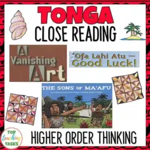 Tonga Reading Comprehension Activities