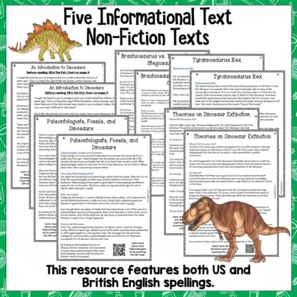 Dinosaurs Reading Activities Dinosaurs Reading Activities