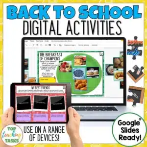 Back to School Digital Activities for Google Classroom