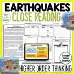 Earthquakes Reading Actiivities