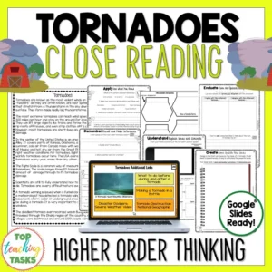 Tornadoes Reading Comprehension Passages and Questions