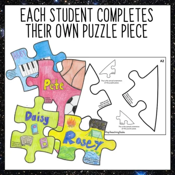 Back to School Collaborative puzzle rocket Back to School Collaborative puzzle rocket