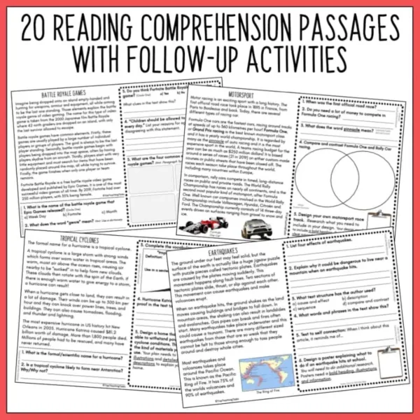 Non fiction reading passages and activities Non fiction reading passages and activities