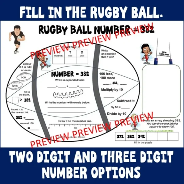 Rugby ball numbers Rugby ball numbers